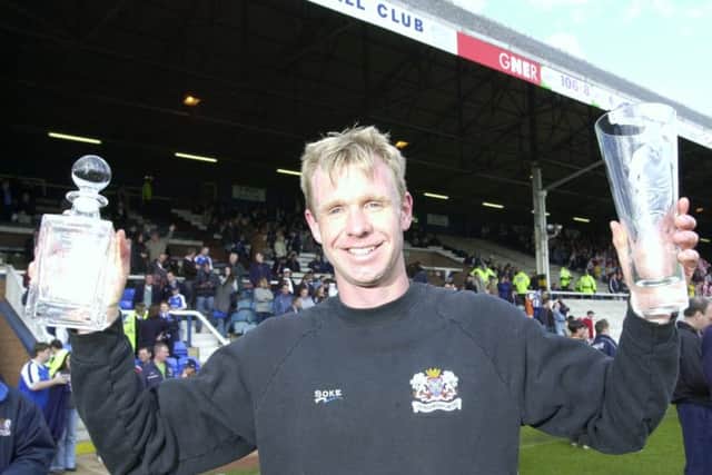 David Oldfield with his Posh player-of-the-year awards in 2001.