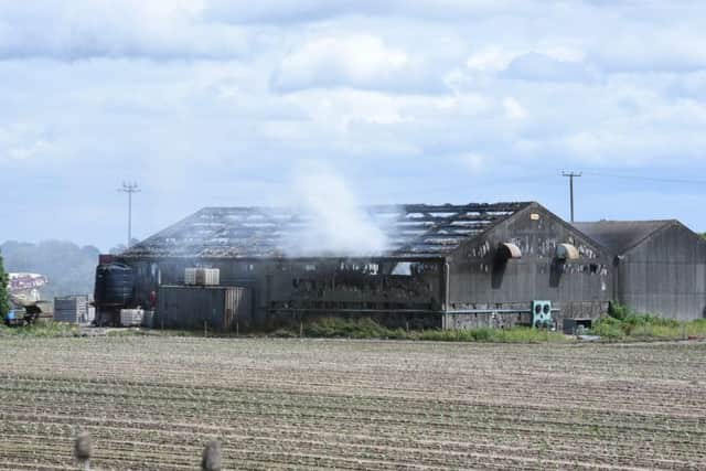Fire crews now have the barn fire under control