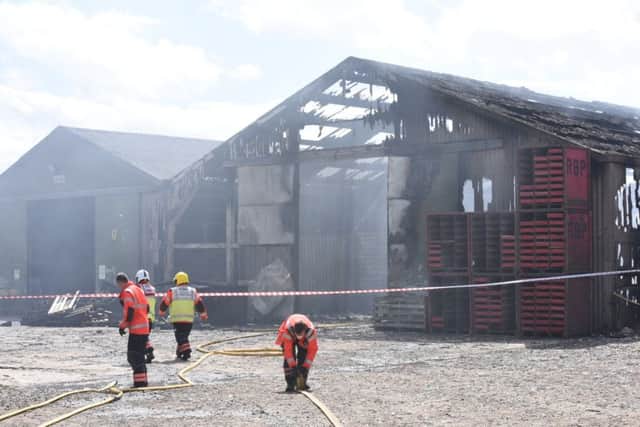 Fire crews now have the barn fire under control