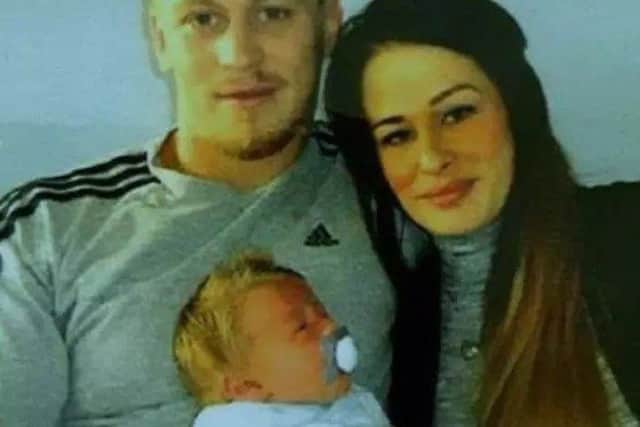 Daniel John Minton and his parents, Daniel Minton and Tory Smith