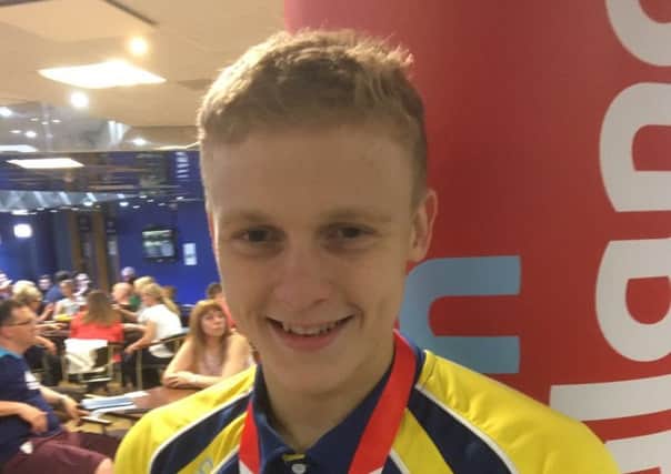 Harry Whiteman after winning a gold medal at the English National Championships.