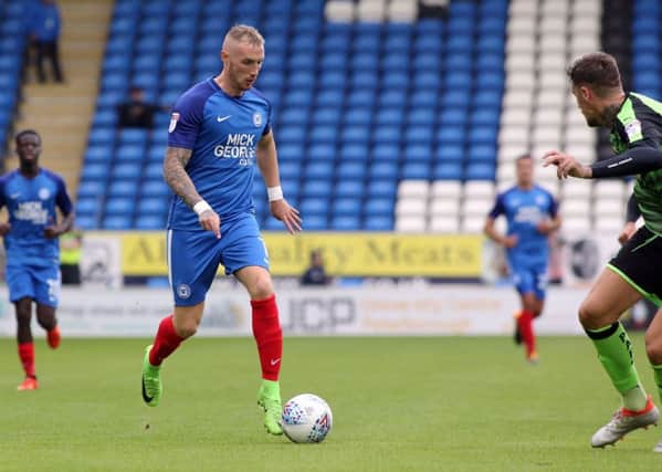 Posh star Marcus Maddison picked up a knock during the win over Plymouth.