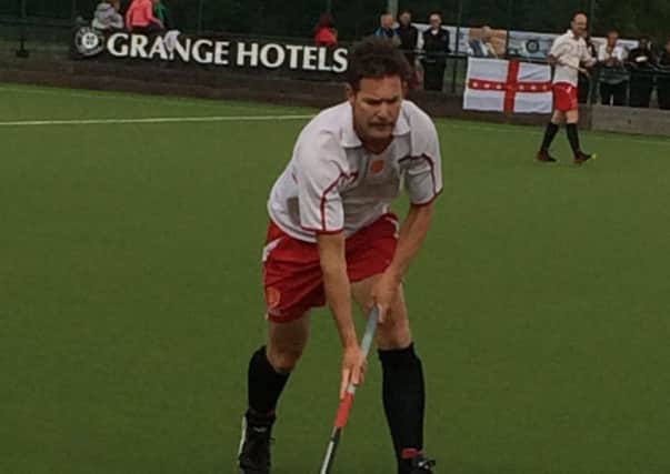 Adam Drake in action for England Over 40s against Holland in the 2015 European Championship final.