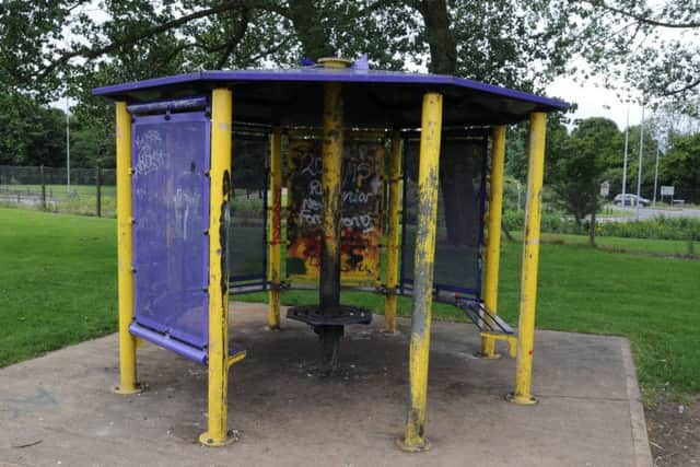 Sanground Skate Park , near the community centre, where knives have been found at the metal pergola. EMN-170708-141553009
