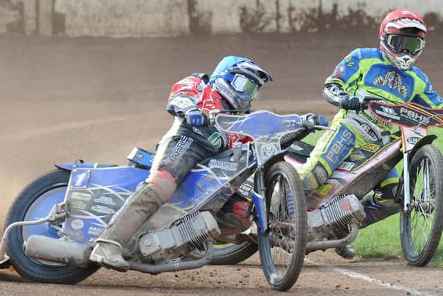 Chris Harris leads the way for Panthers in heat one in the final. Picture: David Lowndes