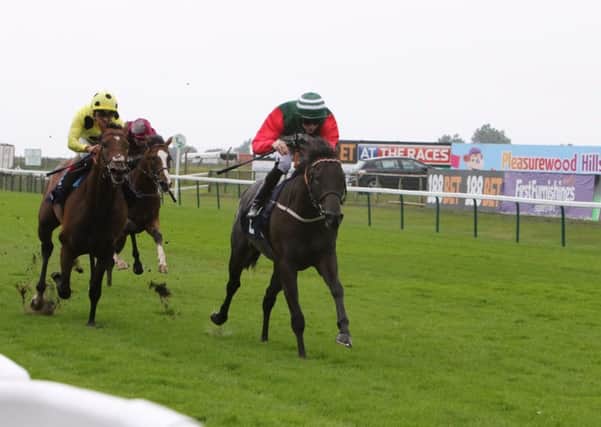 Pam Sly's Barford, ridden by Rob Hornby, wins at Yarmouth.