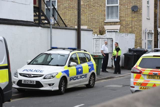 Police at the scene