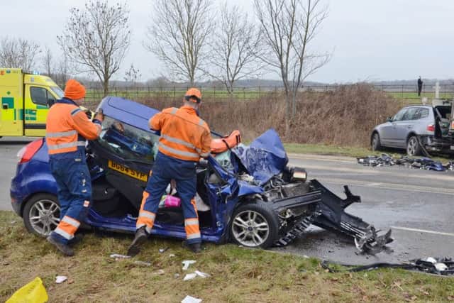 Multi-vehicle crash east of the A1 junction on A47 near Wansford EMN-170902-173251009