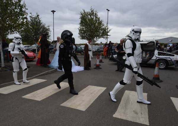 Feel the Force Day III at Kingsgate Centre.  Star Wars version of Abbey Road? EMN-151010-172234009