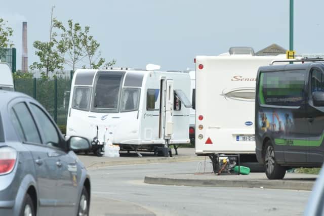 Travellers at Cardea near St Michael's C OF E School. EMN-170814-161858009