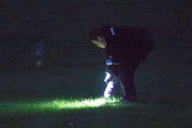 Police incident in Yaxley,
Yaxley recreation ground, Peterborough
Monday 14 August 2017. 
Picture by Terry Harris. THA
