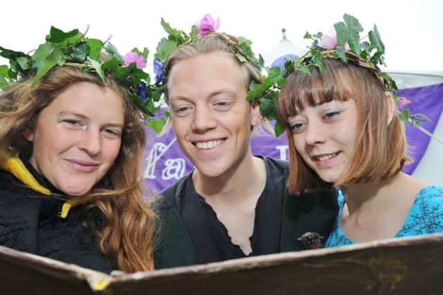 Storytelling Festival at Central Park  Princess crown makers Polly Roberts, Ben Reynolds and Page Ferrier EMN-171208-194708009