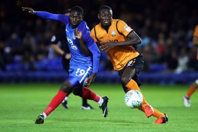Idris Kanu (left) looked sharp for Posh Reserves against Mansfield.