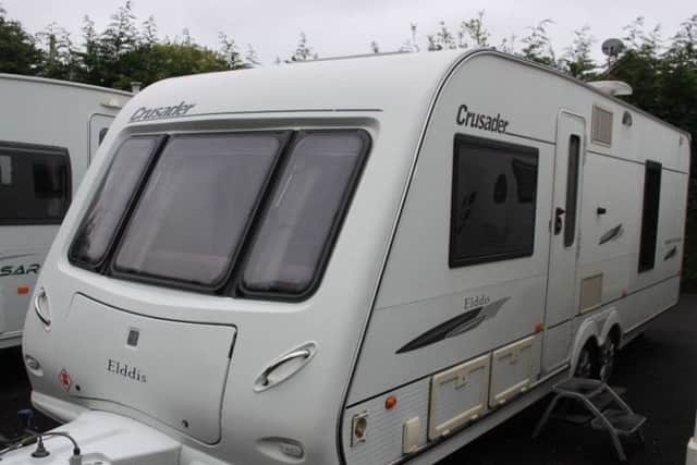 A picture of a caravan similar to the one which was stolen