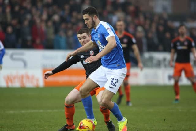 Dominic Ball during his loan spell at Posh.