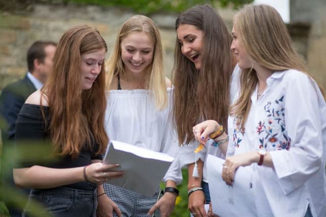 Pupils open their exam results at Stamford Endowed Schools