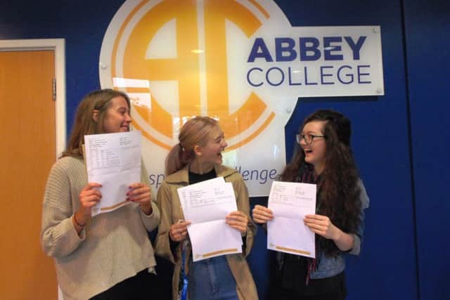 Students celebrate their results
