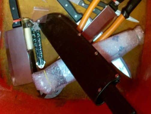 Some of the knives recovered during the amnesty