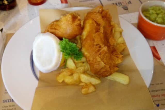 Brad Barnes has lunch at Posh Fish and Chips at The Beehive.