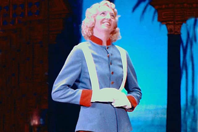 Sylvia Drake on stage with The Revellers