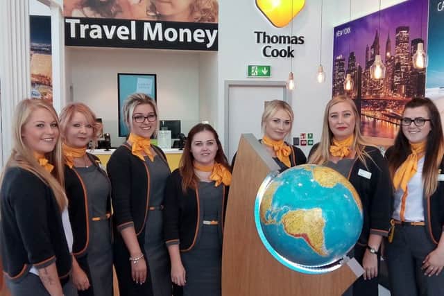 Staff at Thomas Cook's new Discovery store in Peterborough.