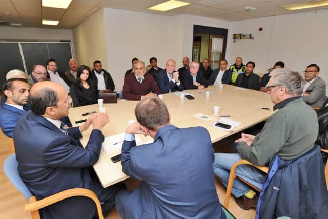Shailesh Vara MP attending a meeting at Gladstone Park community centre to discuss the Bangladesh crisis. Meeting was called by Shaz Nawaz EMN-170919-085138009