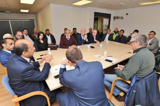 Shailesh Vara MP attending a meeting at Gladstone Park community centre to discuss the Bangladesh crisis. Meeting was called by Shaz Nawaz EMN-170919-085138009