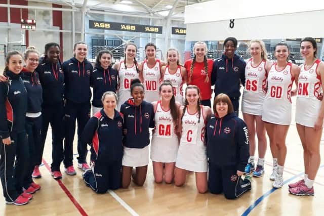 Sienna Rushton (back row, third from the right) is pictured with the England Under 19 team in New Zealand.