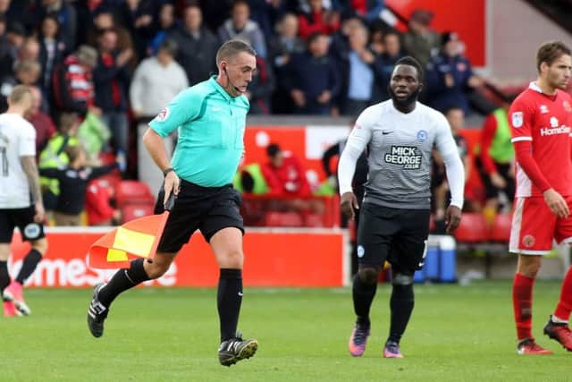 The assistant referee at Walsall who made a big blunder.