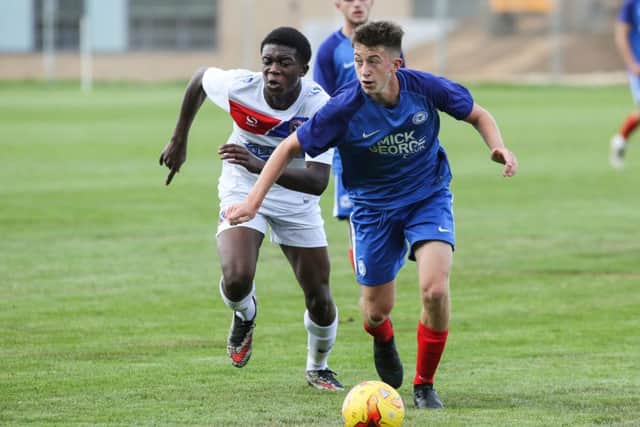 Posh youngster Luke Strachan.