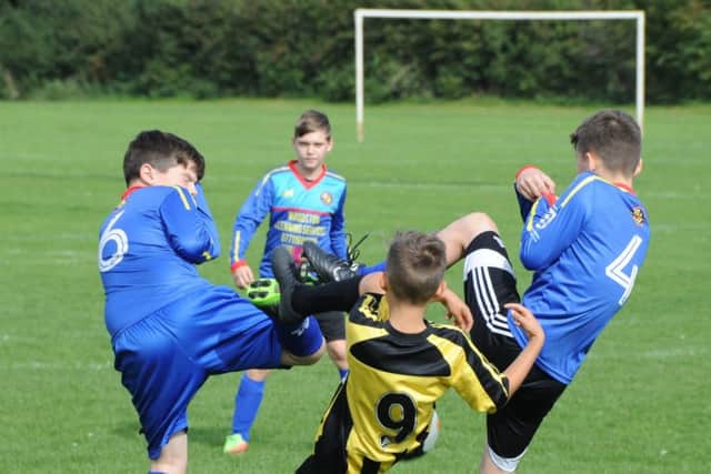 Action from the Parkside Under 13s v Crowland game.