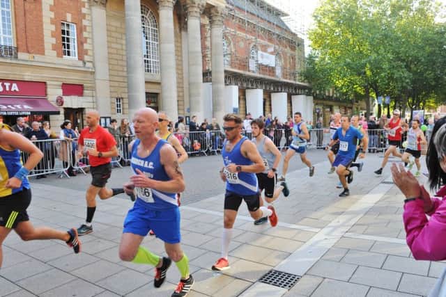 Perkins Great Eastern Run 2017 at the Embankment. Half marathon  runners EMN-170810-174503009