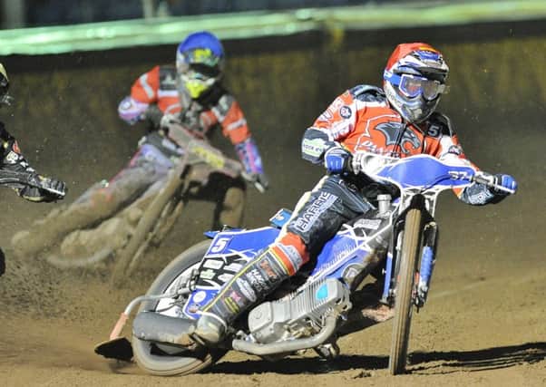 Panthers pair Chris Harris (foreground) and Jack Parkinson-Blackburn in action for Panthers. Photo: David Lowndes.