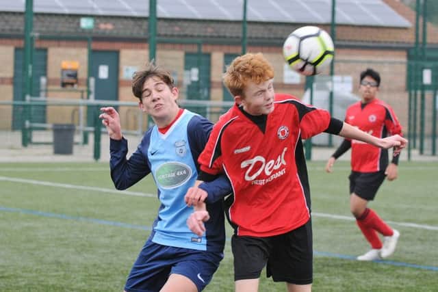 Action from the Under 16 game between Netherton United and Gunthorpe Harriers.