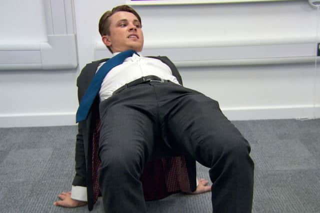 Getting into the spirit: James provided some welcome comic relief (Photo: BBC)