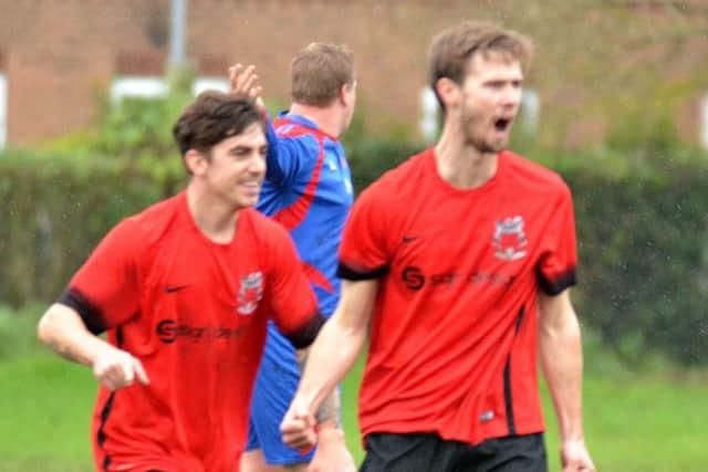 Ollie Maltby scored for Pinchbeck against Lutterworth.