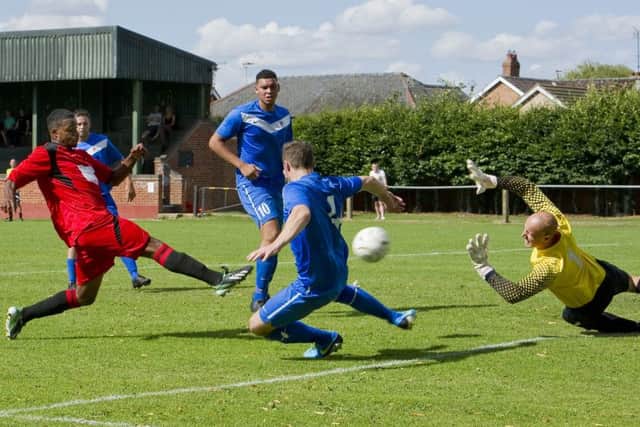 Jezz Goldson-Williams scored for Bourne against Oakham.