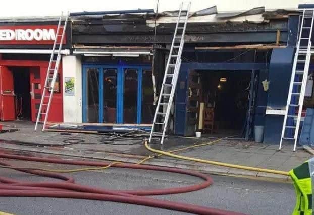 The aftermath of the fire