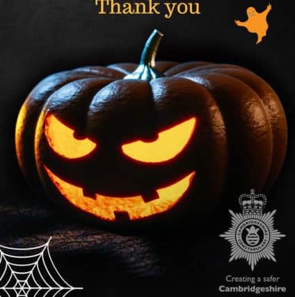 One of the Cambridgeshire Police posters