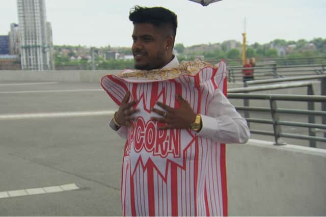 Sajan got into the spirit of things (Photo: BBC)