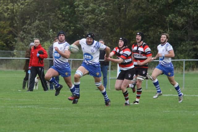 Sam Crooks heads for the try-line for the Lions. Picture: Mick Sutterby
