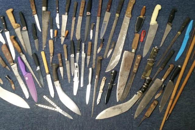 Some of the knives recovered by Cambridgeshire Police during the amnesty.
