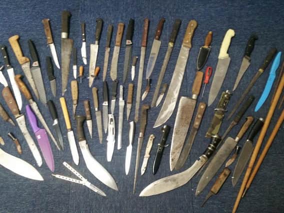 Some of the knives recovered by Cambridgeshire Police during the amnesty.