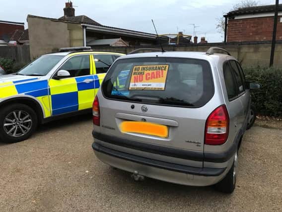 Just one of the uninsured drivers stopped in Peterborough this week - Photo: @roadpoliceBCH