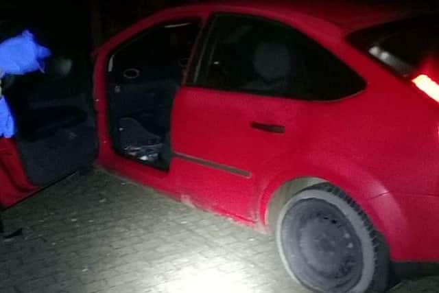 The scene of the crash following the police pursuit