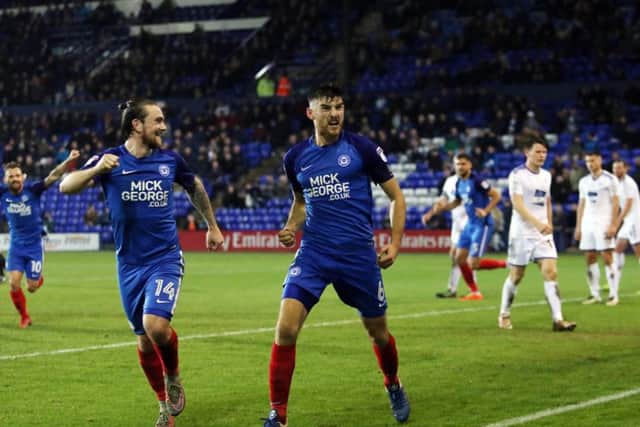 Jack Baldwin of Peterborough United celebrates scoring his goal - Mandatory by-line: Joe Dent/JMP - 15/11/2017 - FOOTBALL - Prenton Park - Birkenhead, England - Tranmere Rovers v Peterborough United - Emirates FA Cup first round replay