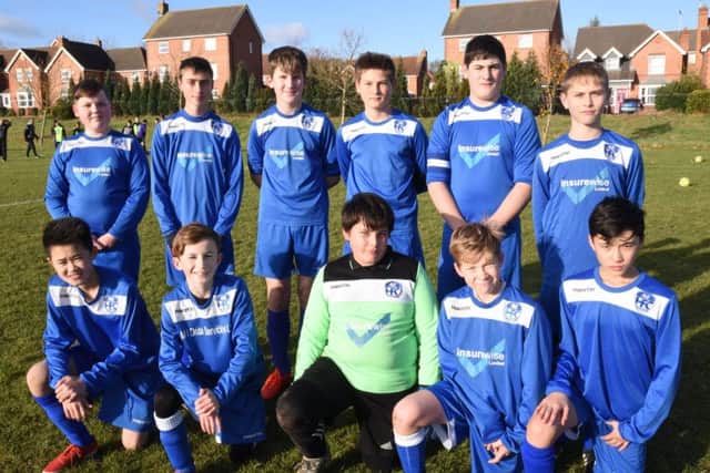 Hampton Royals Under 14s are pictured before suffering a 14-1 defeat at the hands of Malborne Rangers. From the left they are, back, Alfie-Ray Moorby-Stebbings, Thomas Trowbridge, Charlie Upex, Arturs Vitovs, Harry Jones, Thomas Wilkins, front,  Eric Mach, George Putney, Connor Goodsell, Bobbee Jarvis and  Kieran Evans