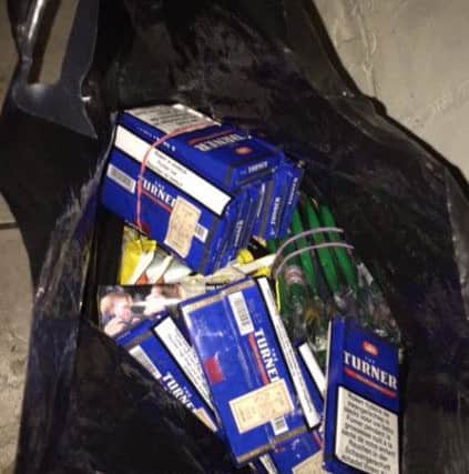 Some of the seized cigarettes