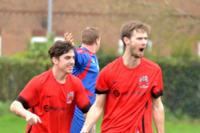 Ollie Maltby scored for Pinchbeck at Raunds.