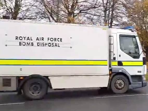 The bomb squad in Peterborough today